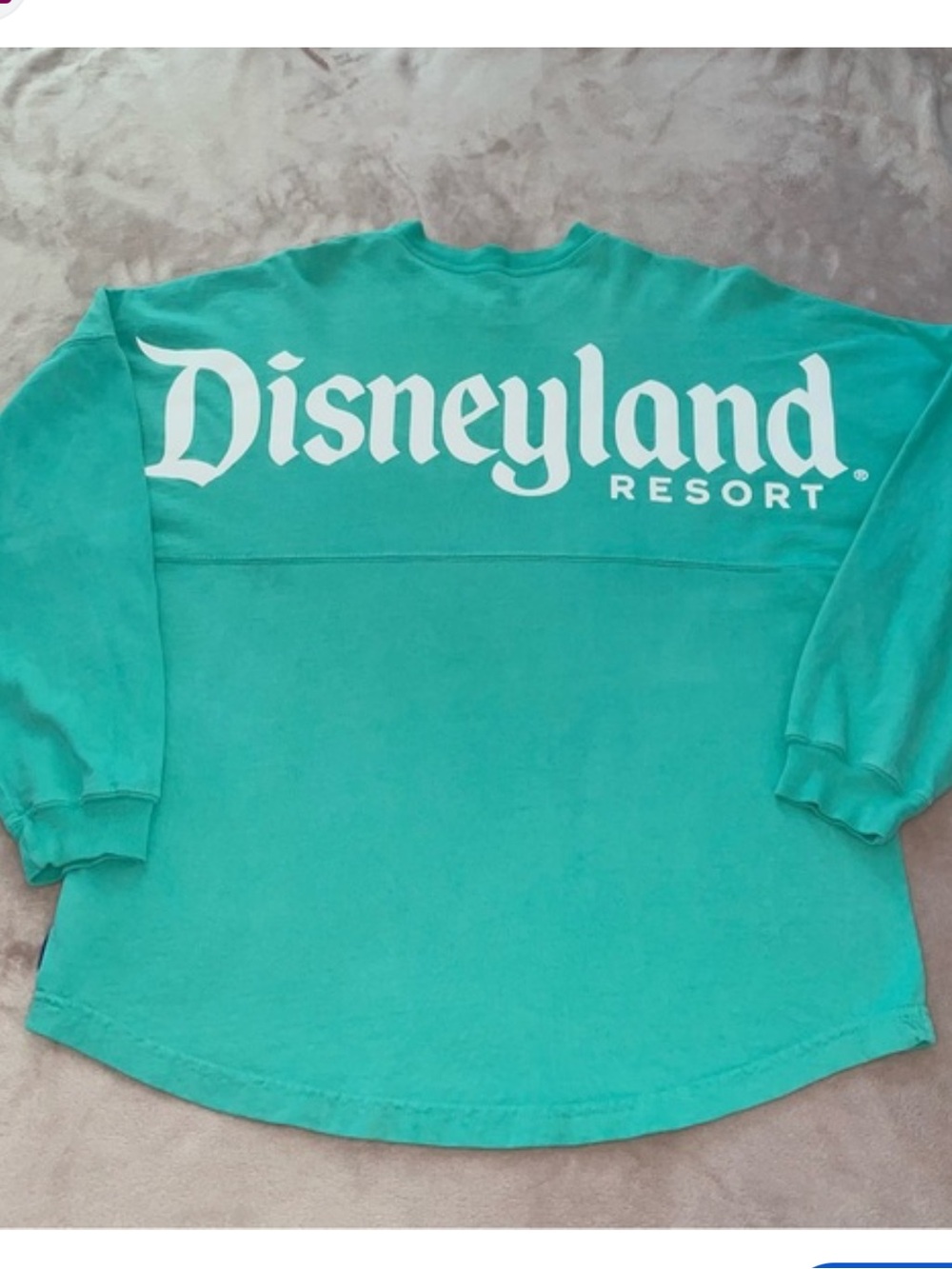 Disney Spirit Jersey Teal Disneyland Resort Long Sleeve Slouchy Unisex-Small